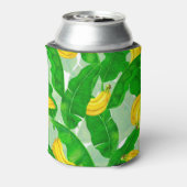 バナナ葉と水彩デザイン 缶クーラー (缶裏面)