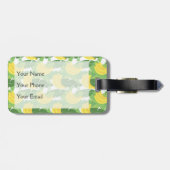 バナナ葉のと果物の柄|モノグラム ラゲッジタグ (裏面横)