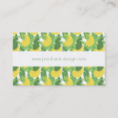 バナナ葉のと果物の柄|モノグラム 名刺 (裏面)