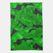 バナナ葉の模様 キッチンタオル (縦)