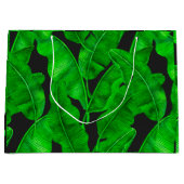 バナナ葉の模様 ラージペーパーバッグ (正面)