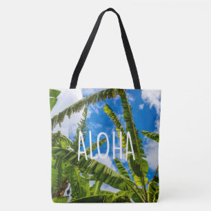 バナナ葉ハワイアングローブファームALOHAビーチバッグ トートバッグ