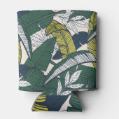 バナナ葉手描きイラストレーション。 缶クーラー (裏面)