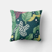 バナナ葉抽象芸術、トレンディーカラー クッション (裏面)