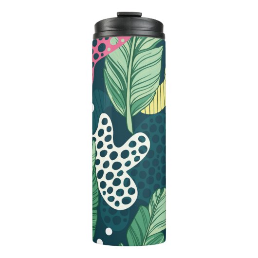 バナナ葉抽象芸術、トレンディーカラー タンブラー (正面)