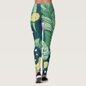 バナナ葉抽象芸術、トレンディーカラー レギンス (裏面)