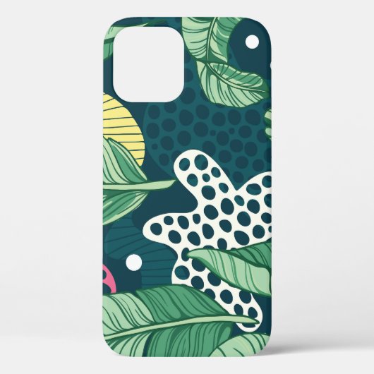 バナナ葉抽象芸術、トレンディーカラー Case-Mate iPhoneケース (裏面)