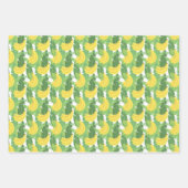 バナナ葉果柄と果柄 ラッピングペーパーシート (正面)