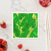 バナナ葉水彩模様 スタンダードカクテルナプキン (インサイチュ)