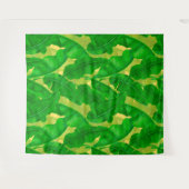 バナナ葉水彩模様 タペストリー (正面(横))