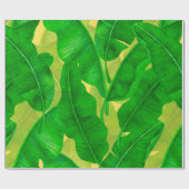 バナナ葉水彩模様 ラッピングペーパー (フラット)