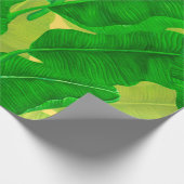 バナナ葉水彩模様 ラッピングペーパー (角)