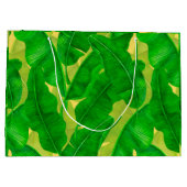 バナナ葉水彩模様 ラージペーパーバッグ (裏面)