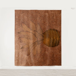 バナナ葉銅ルックタペストリー タペストリー