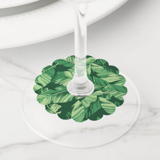 バナナ葉2 ワイングラスタグ (クローズアップ)