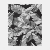 バナナ葉3 フリースブランケット (正面)