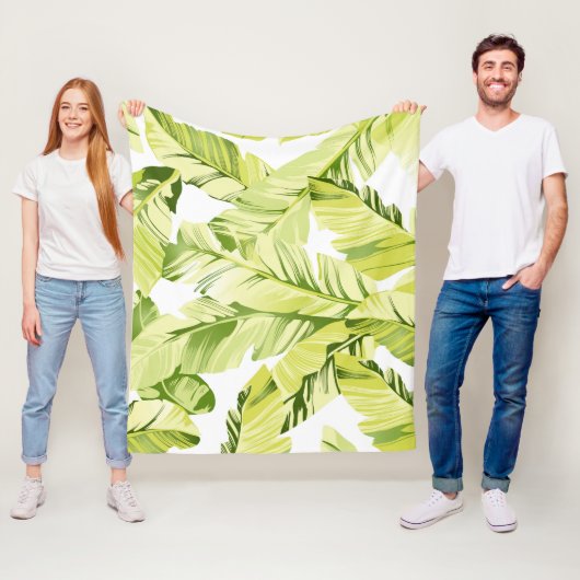 バナナ葉4 フリースブランケット (インサイチュ)