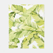 バナナ葉4 フリースブランケット (正面)