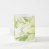 バナナ葉4 フロストグラスマグカップ (正面左)
