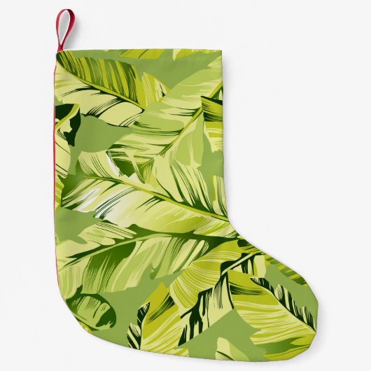 バナナ葉5 スモールクリスマスストッキング (正面)