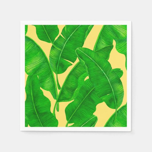 バナナ葉 スタンダードカクテルナプキン (正面)