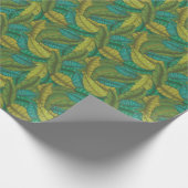 バナナ葉：植物性ヴィンテージ手書き ラッピングペーパー (角)