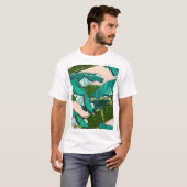 バナナ葉:熱帯シームレスパターン。 Tシャツ (正面フル)