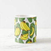 バナナ葉：熱帯果実パターン コーヒーマグカップ (中央)