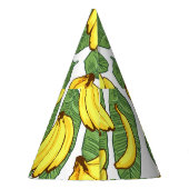 バナナ葉：熱帯果実パターン パーティーハット (裏面)