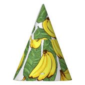 バナナ葉：熱帯果実パターン パーティーハット (左)