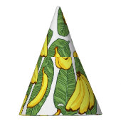 バナナ葉：熱帯果実パターン パーティーハット (右)