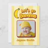 バナナ誕生日お祝い招待状 Let's Go Banana 招待状 (裏面)