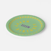 バナナ誕生日バナナの編集可能な円 ペーパープレート (アングル)