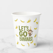 バナナ誕生日パーティー編集可能バナナかわいい 紙コップ (正面)