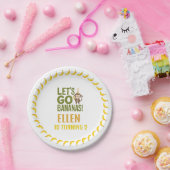 バナナ誕生日パーティー編集可能バナナの円 ペーパープレート (パーティー)