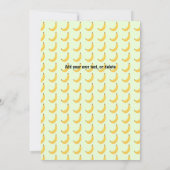 バナナ誕生日パーティー編集可能バナナ招待状 招待状 (裏面)