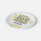 バナナ誕生日パーティー編集可能バナナ ペーパープレート (アングル)