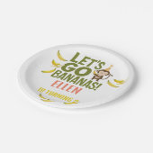 バナナ誕生日パーティー編集可能バナナ ペーパープレート (アングル)