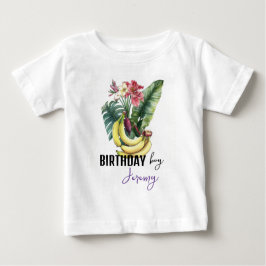 バナナ誕生日EDITABLE熟したバナナ ベビーTシャツ