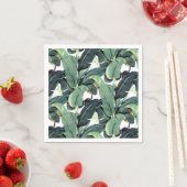 バナナ離れパームの木トロピカル紙ナプキンス スタンダードカクテルナプキン (インサイチュ)