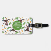 バナナ|のモノグラムをごまかしている甘い猿 ラゲッジタグ (正面横)