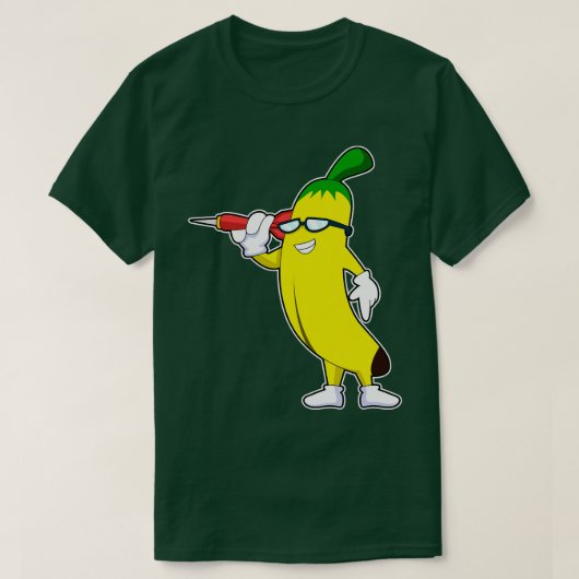バナナ・アット・ダーツ Tシャツ (デザイン正面)