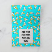 バナナ・アニパーソナライズされたメ誕生日カード カード (内部)