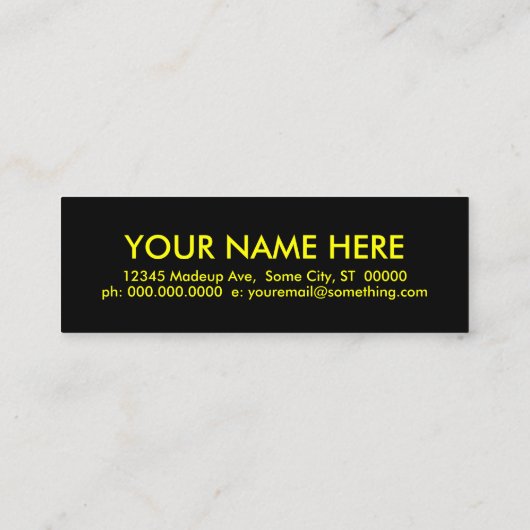 バナナ。 スキニー名刺 (裏面)