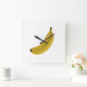 バナナ スクエア壁時計 (ホーム)