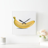 バナナ スクエア壁時計 (ホーム)