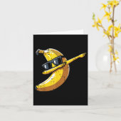 バナナ ダブ おかわいいフルーツダンス少年子供メンズ カード (黄色い花)
