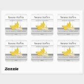 バナナ ムフィン キッチン タイル 四角形 プロダクト ラベル (シート)