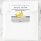 バナナ ムフィン キッチン タイル 四角形 プロダクト ラベル (バッグ)