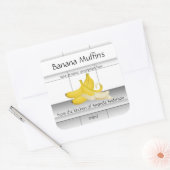 バナナ ムフィン キッチン タイル Sq 製品ラベル スクエアシール (封筒)